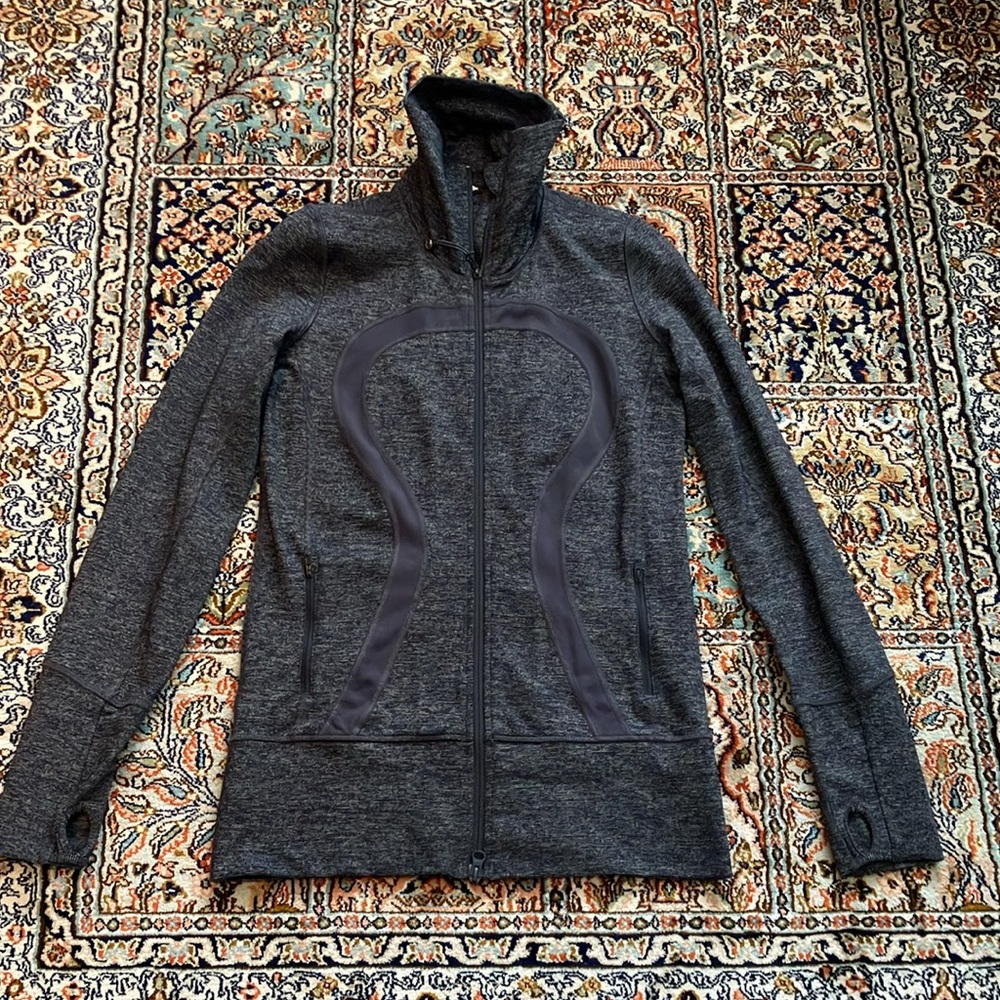 Shades of grey lululemon zip up.